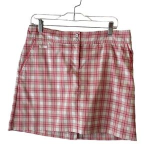 Izod XFG Cool FX pink plaid golf skort Size 8